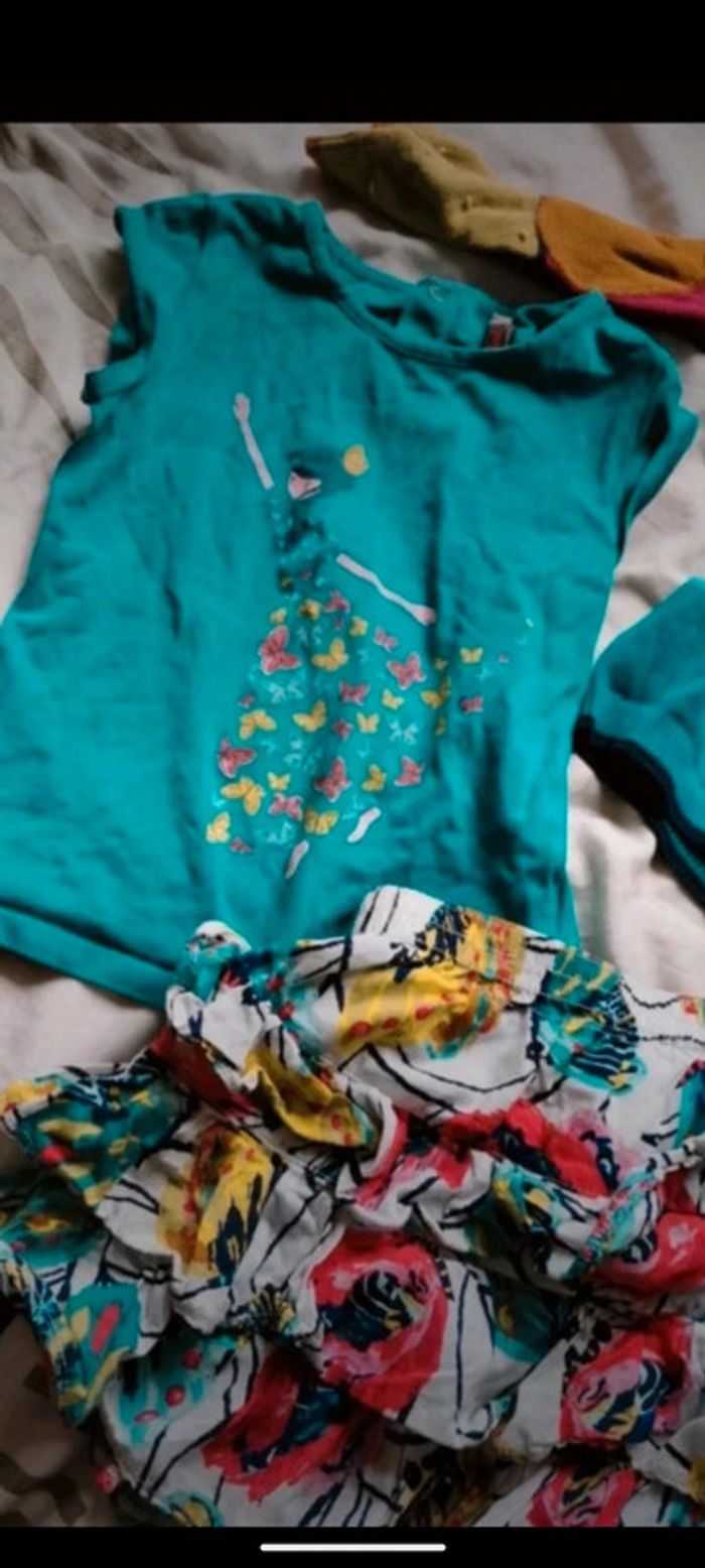 Ensemble tenue catimini jupe gilet tee shirt - photo numéro 3