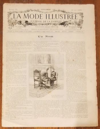 Journal la mode illustrée supplément 26 mai 1895 N°21 vintage