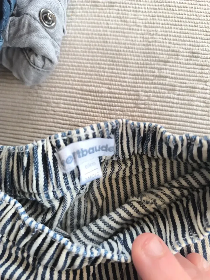 Pantalon rayé matin 3 mois  mixte - photo numéro 5