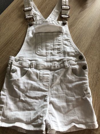 Combi short blanc 7 ans