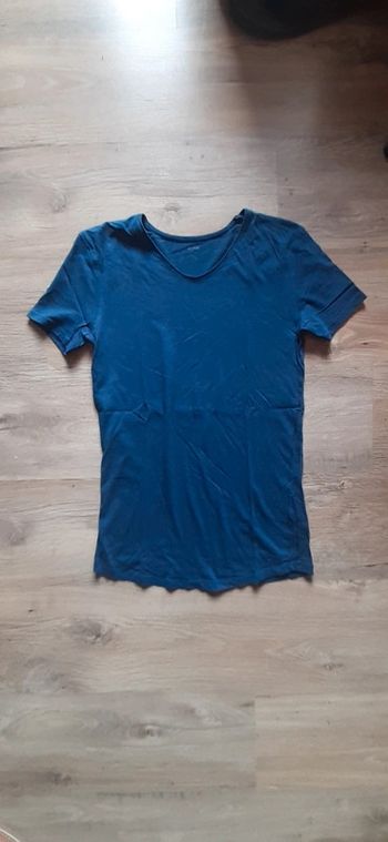 Tee-shirt col V bleu Taille XS