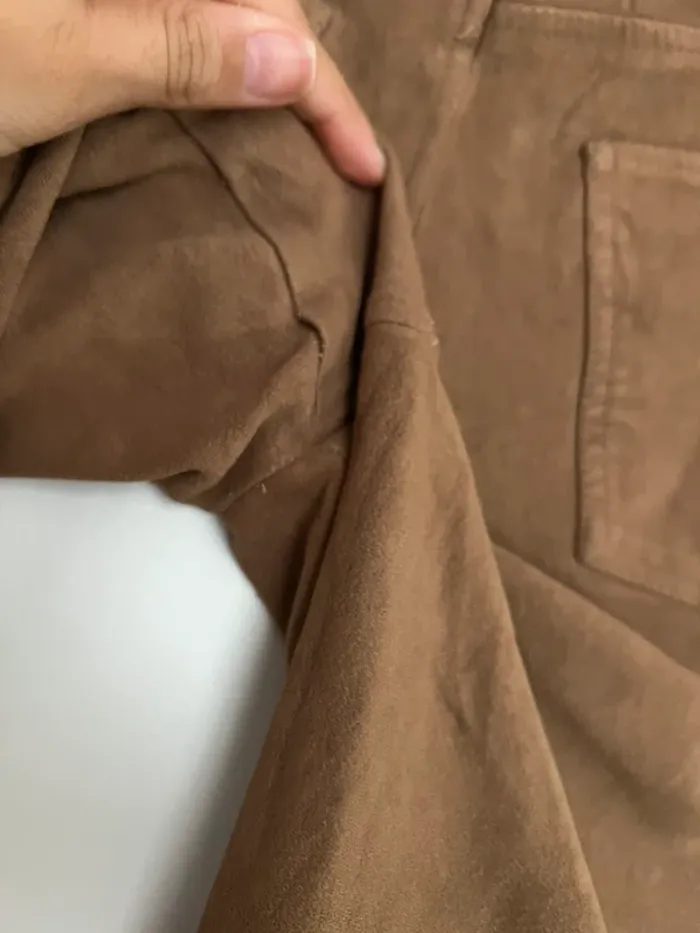 Pantalon peau de pêche vintage camel Cacharel - photo numéro 7