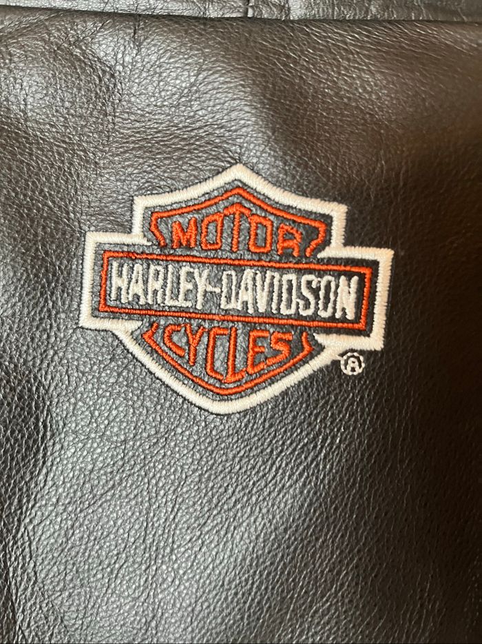Veste moto Harley Davidson femme noir/camel – T.XL – cuir TBE 🏍️ - photo numéro 10