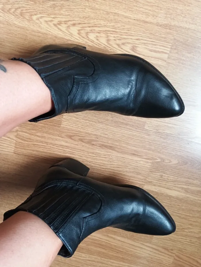 Bottines noires femme widefit taille 38