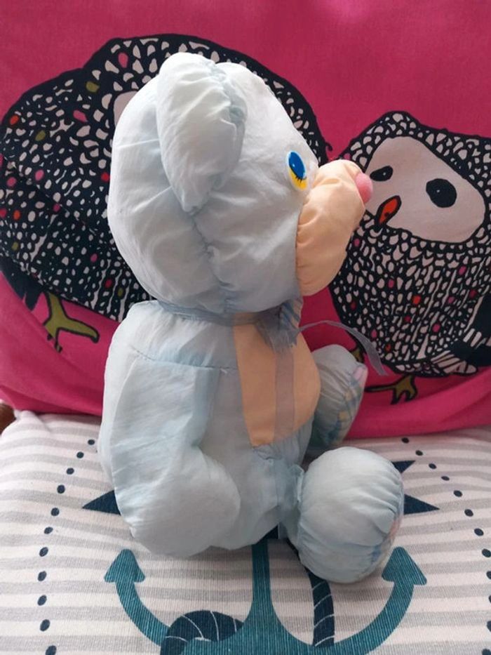 Peluche en toile vintage puffalump bleu 30cm - photo numéro 3