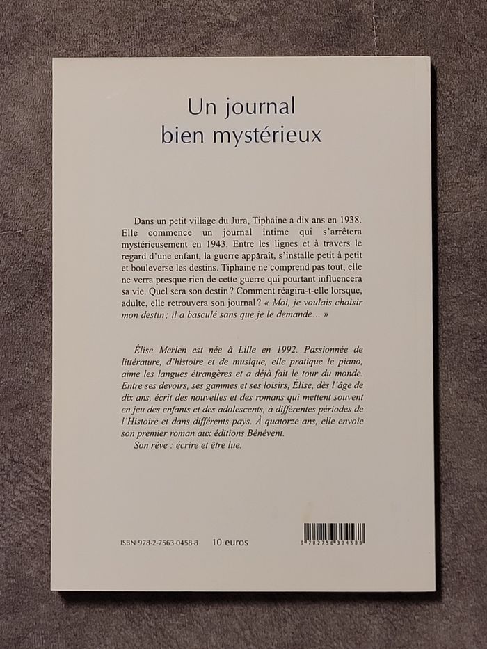 Un Journal Bien Mystérieux Élise Merlen - photo numéro 2