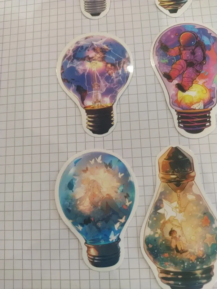 Autocollants ampoules (lot E) - photo numéro 5