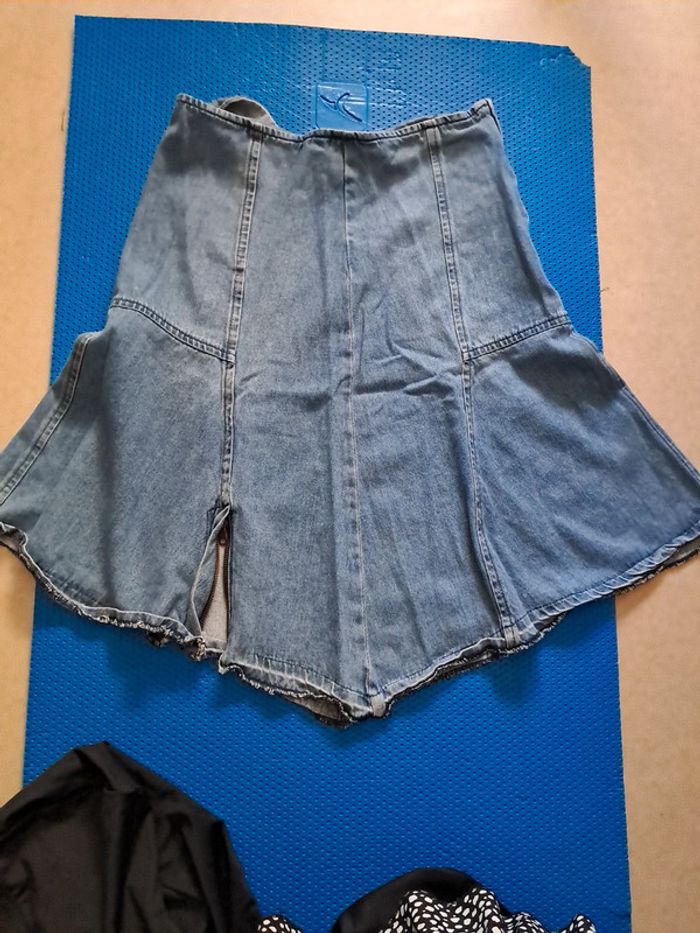 Jupe jeans mi genoux