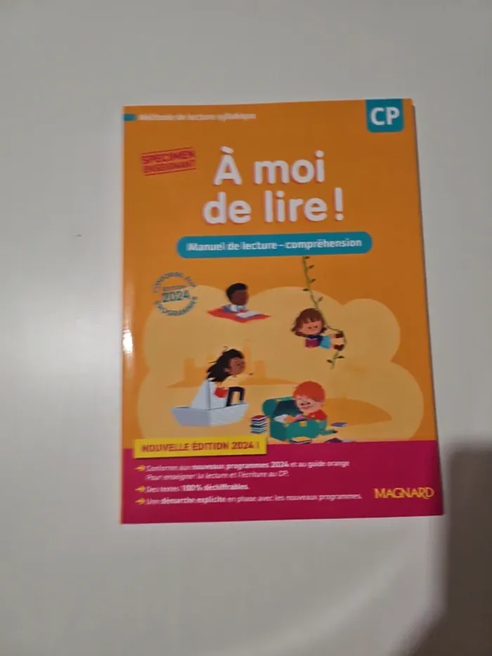Manuel A moi de lire CP lecture - compréhension
