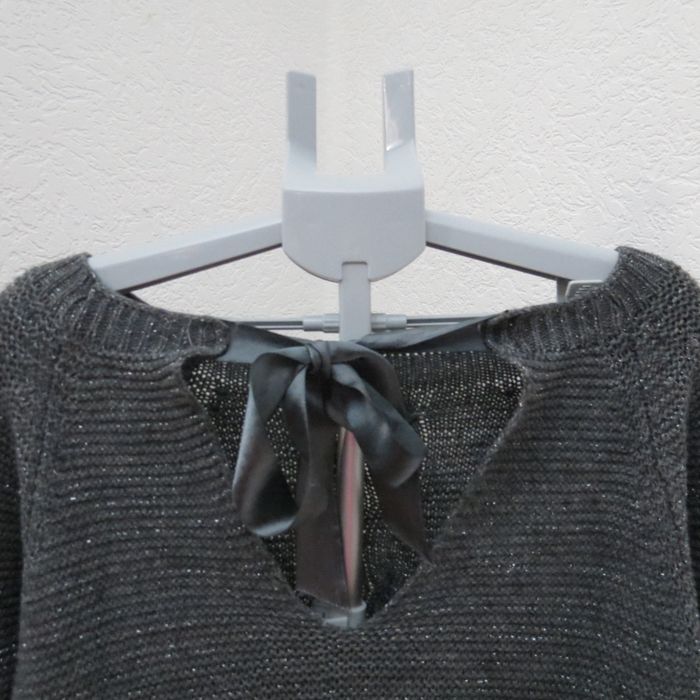 Pull Andy & Lucy – Gris anthracite, détail pailleté, dos noué 😍 - photo numéro 8