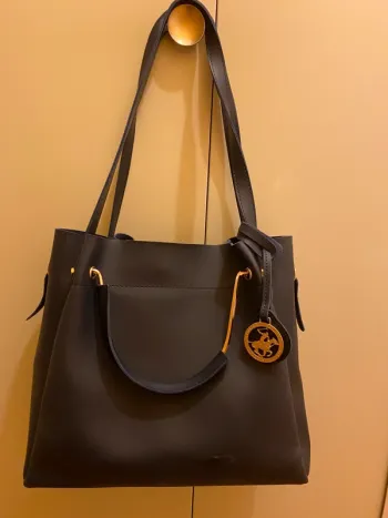 Sac à main cuir bleu marine28x32 cmPolo Club