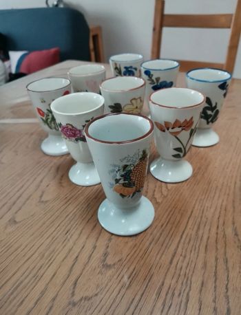 Lot de 9 Mazagran tasse vintage