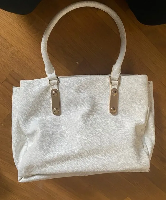 sac liu jo sac a main de couleur blanc ete avec son porte monnaie - photo numéro 3