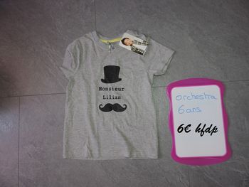 tee shirt orchestra taille 6 ans personnalisé