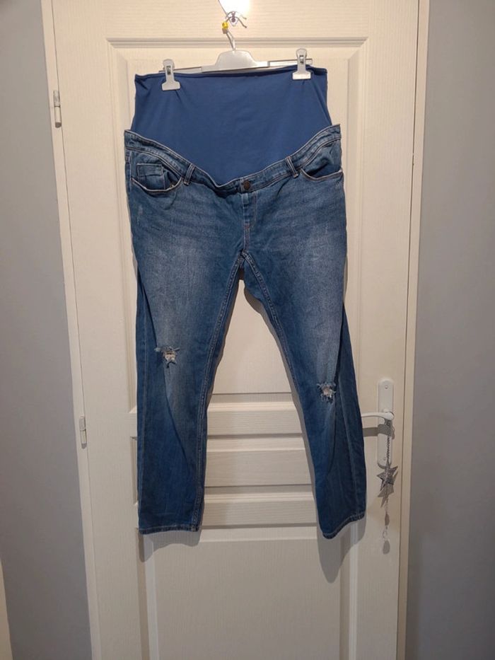 Jean slim destroy avec bandeau Kiabi