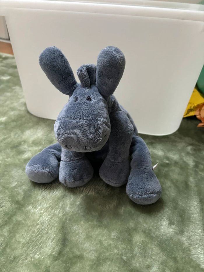 Noukie's Mix & Match Peluche âne bleu océan 25 cm