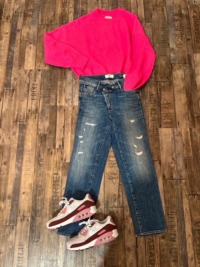 Jeans croisé 7/8ème Le Temps des Cerises taille 36 - photo numéro 9