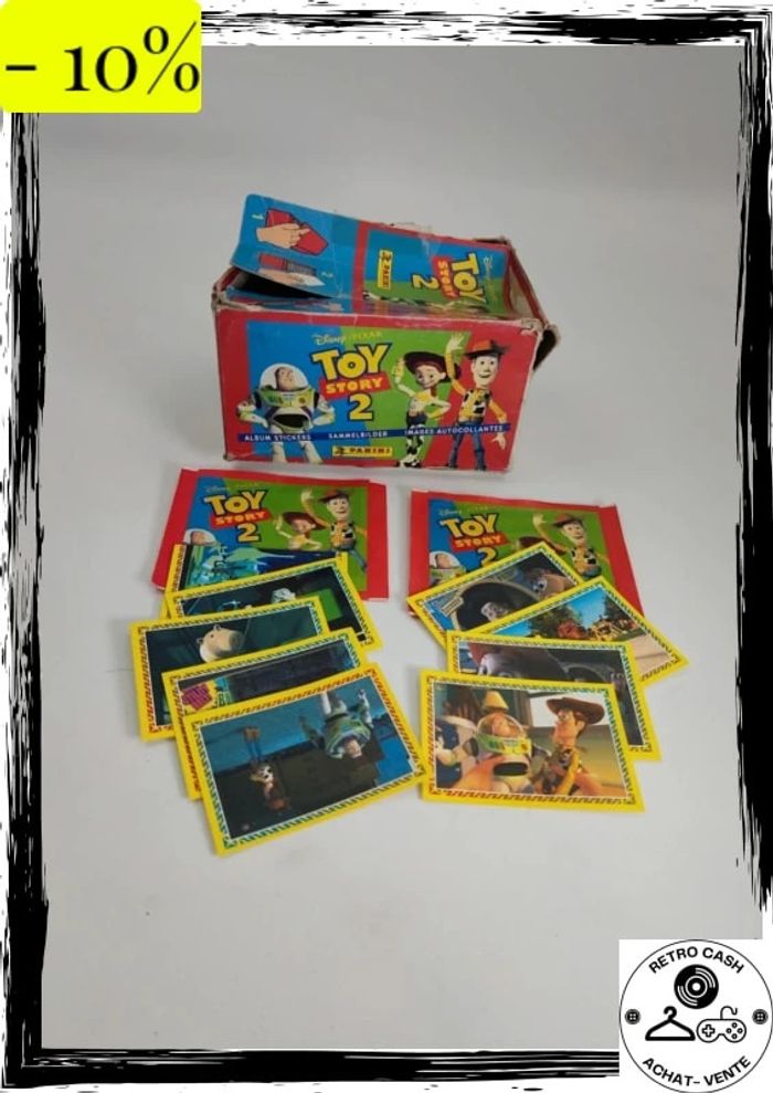 Toy Story 2 de 1999 Lot 25 paquets neufs dont 2 ouverts mais vignettes neuves Images Stickers Panini - photo numéro 2