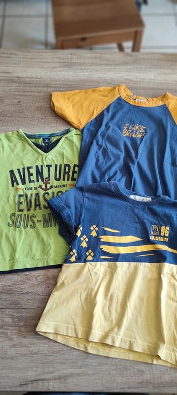 lot de 3 t-shirts manches courtes