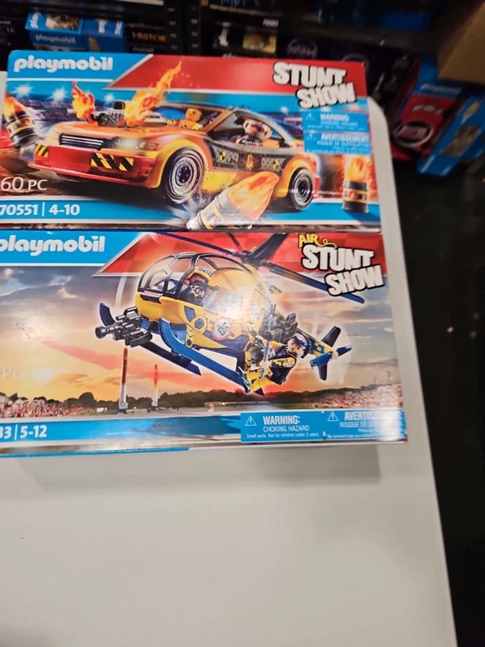 Voiture + hélicoptère playmobil - photo numéro 3