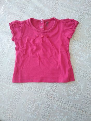Tee-shirt rose framboise 23 mois
