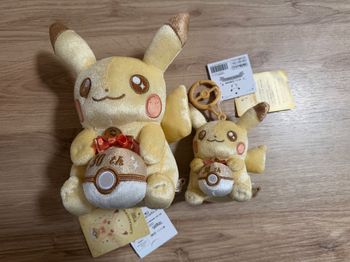 Lot Pikachu 30th Anniversary Pokémon Center – Peluche + Porte-clés Peluche – Édition Collector