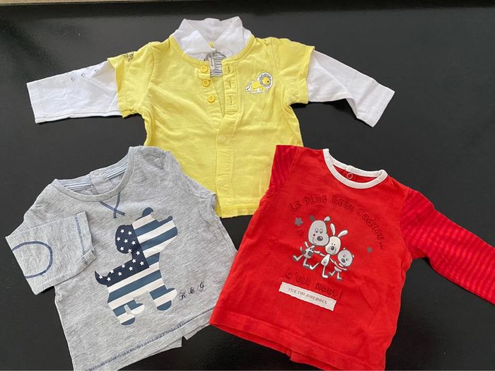Lot de 3 tee shirt manches longues