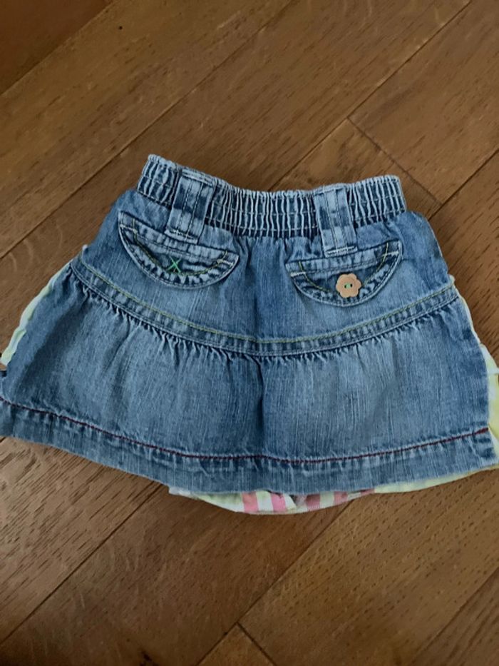 Jupe culotte intégrée chipie jean 3-6 mois - photo numéro 2