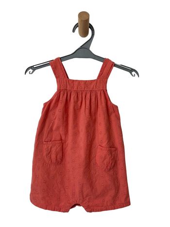 Combishort orange (broderies fleurs) - Vertbaudet 9 mois (71cm)