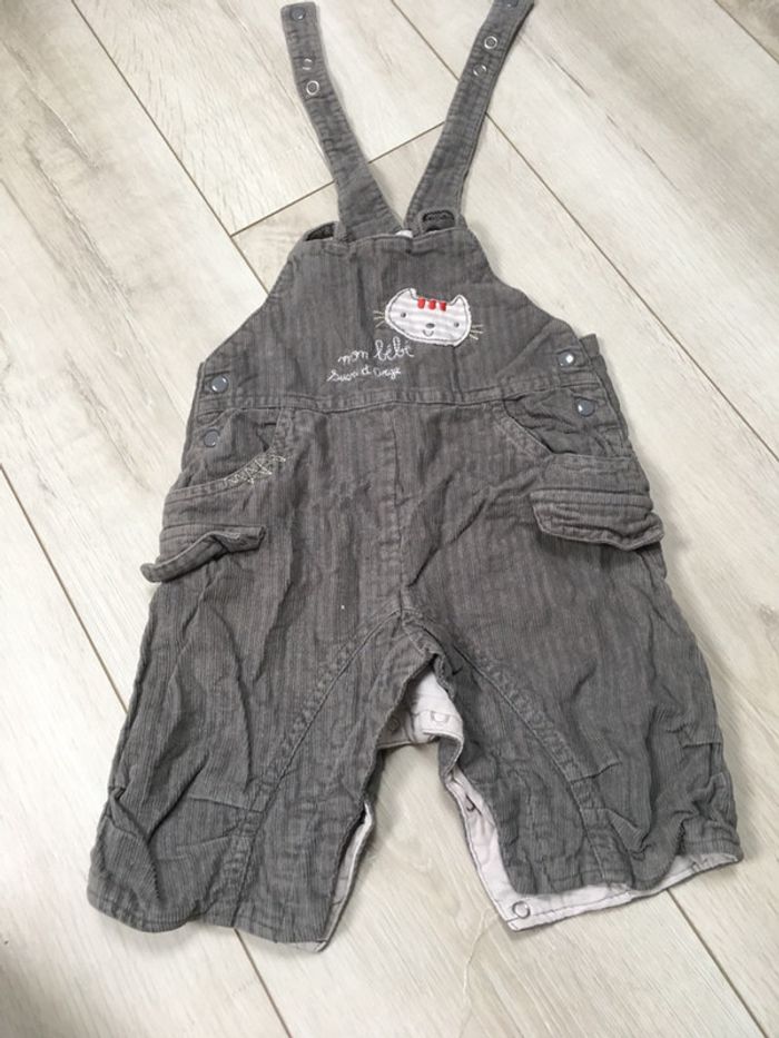 Salopette sucre d’orge gris 3 mois