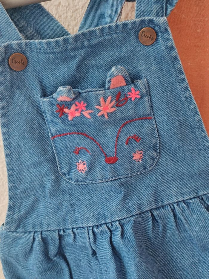 Robe en jean - Thème renard - Taille 24 mois - Très bon état - Creeks - photo numéro 2