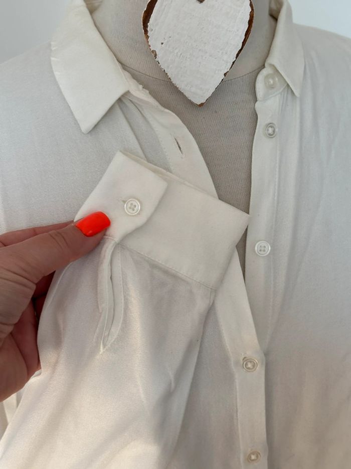 🤍 sublime chemise 100% Viscose blanche - American Vintage - - photo numéro 3