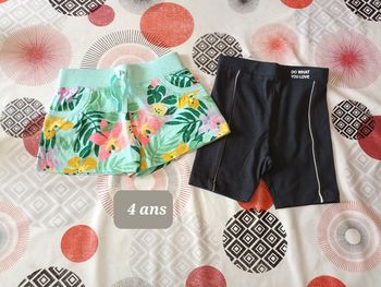 Lot 2 shorts élastiques Neuf taille 4 ans 👧 