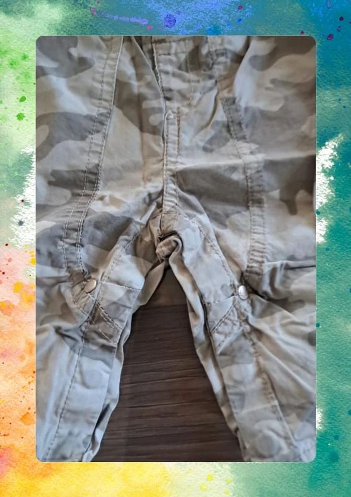 Pantalon 9 mois, bouton pression entrejambe - photo numéro 2
