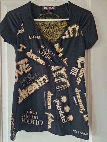 Tee shirt desigual taille M noir
