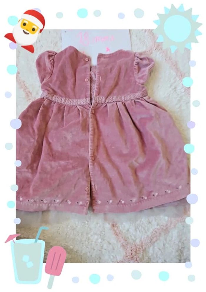 Robe velour sergent major vieux rose 18 mois lavé une fois jamais porté - photo numéro 7