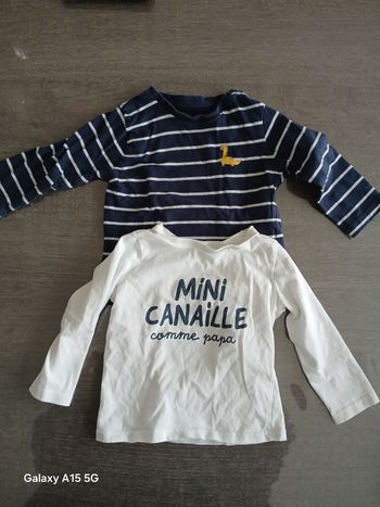 Tee shirt manches longues tres bon etat 18 mois 