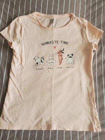 Tee shirt yoga namaste time 10 ans kiabi