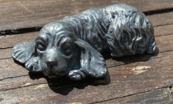 Figurine chien en étain - photo numéro 4