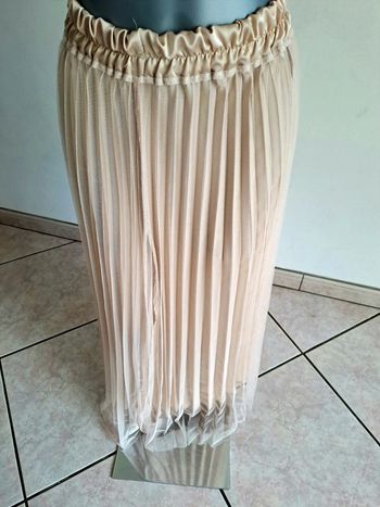 Jupe longue voile plissé