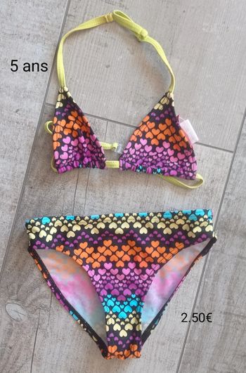 Maillot de bain 2 pièces 5 ans fille