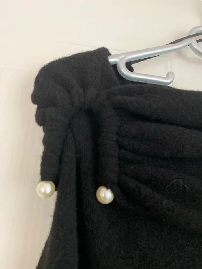 Robe tunique noire Zara épaules dénudées taille 36 - photo numéro 6