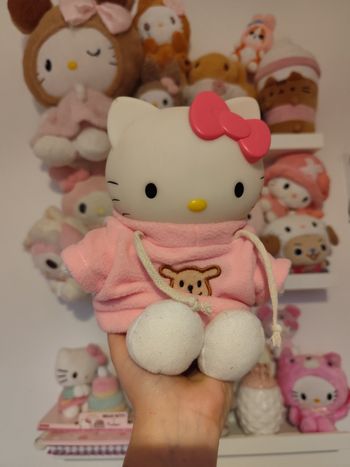 peluche doudou veilleuse hello kitty sanrio sweat à capuche rose