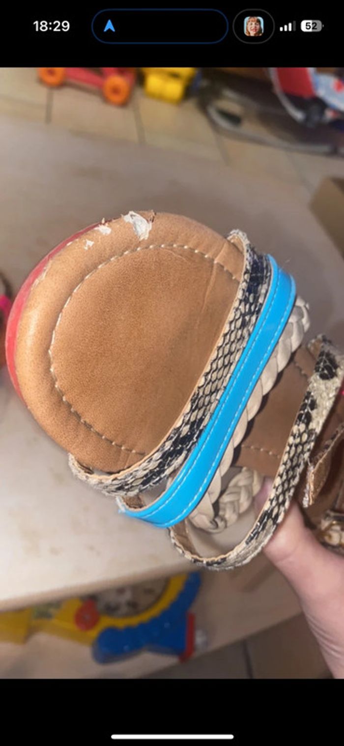 Sandales bleu rose taille 31 - photo numéro 8