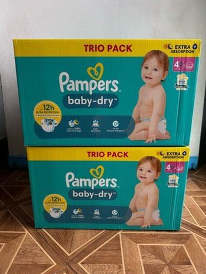 240 couches Pampers baby dry taille 4+