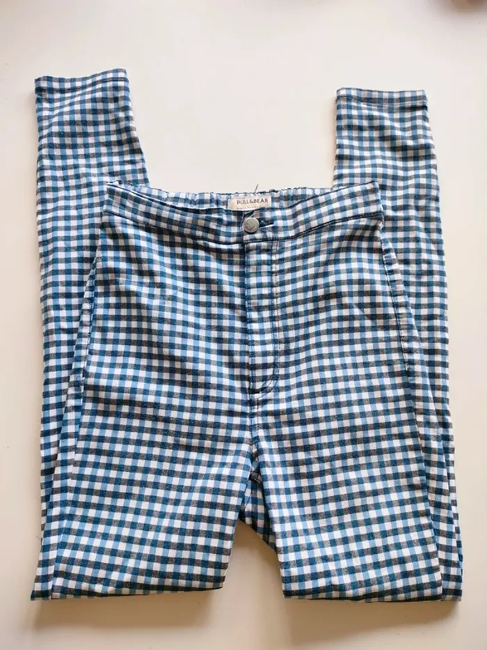 Pantalon à carreaux Pull & Bear 36 - photo numéro 3