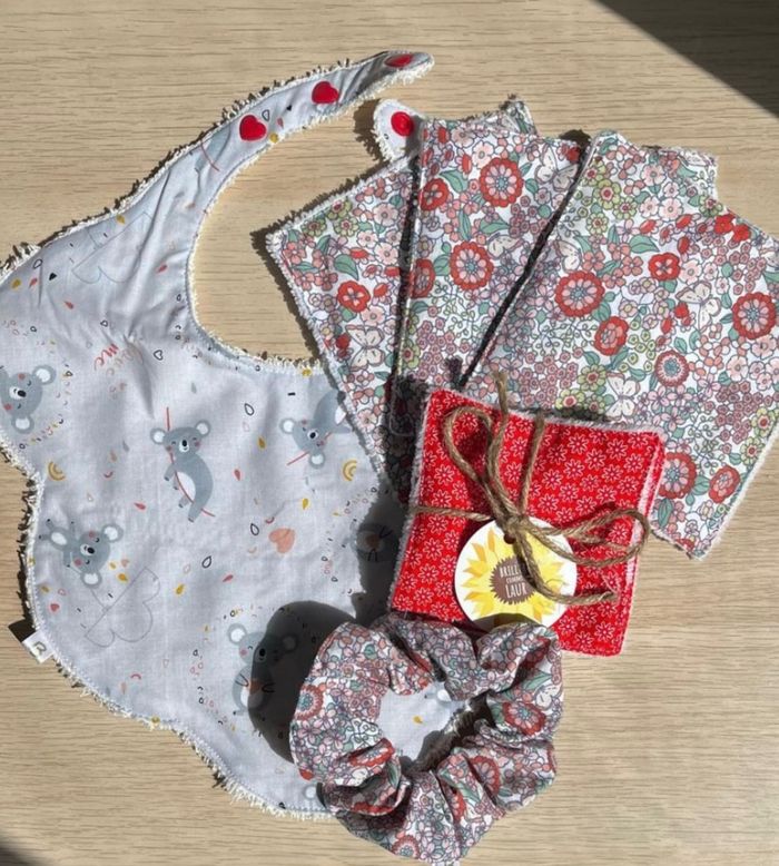 Kit naissance lingettes bavoir chouchou neuf - photo numéro 5