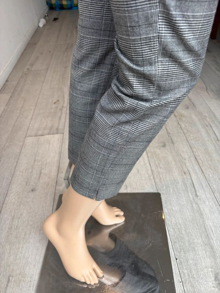 Pantalon Zara prince de galles coupe droite - photo numéro 4