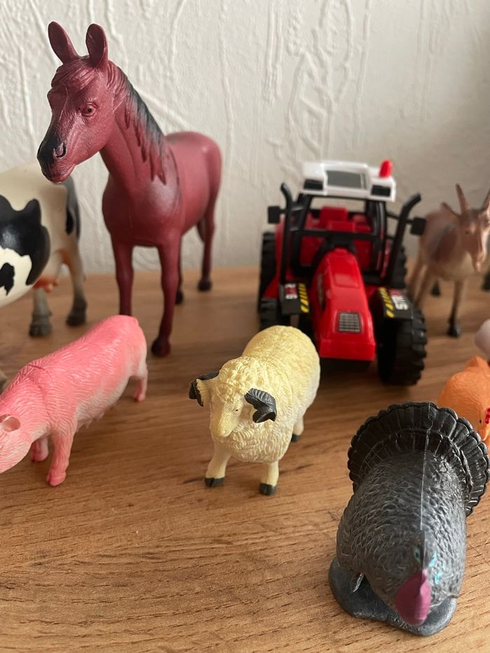 Lot/set d’animaux de la ferme + tracteur - photo numéro 4