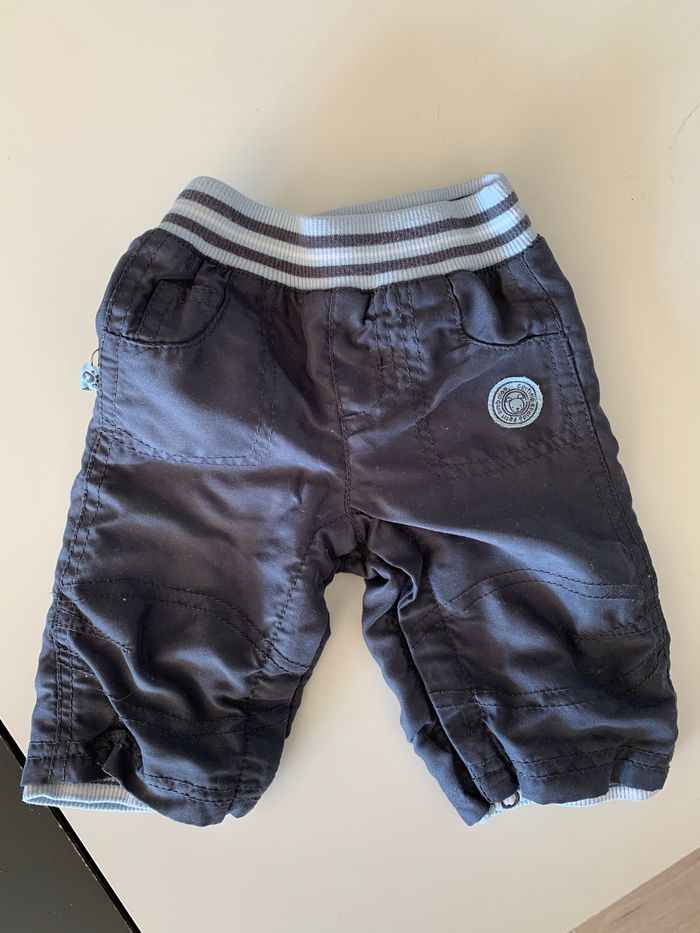 Ensemble chaud gris bleu garçon pantalon & sweat à capuche 1 mois - photo numéro 3